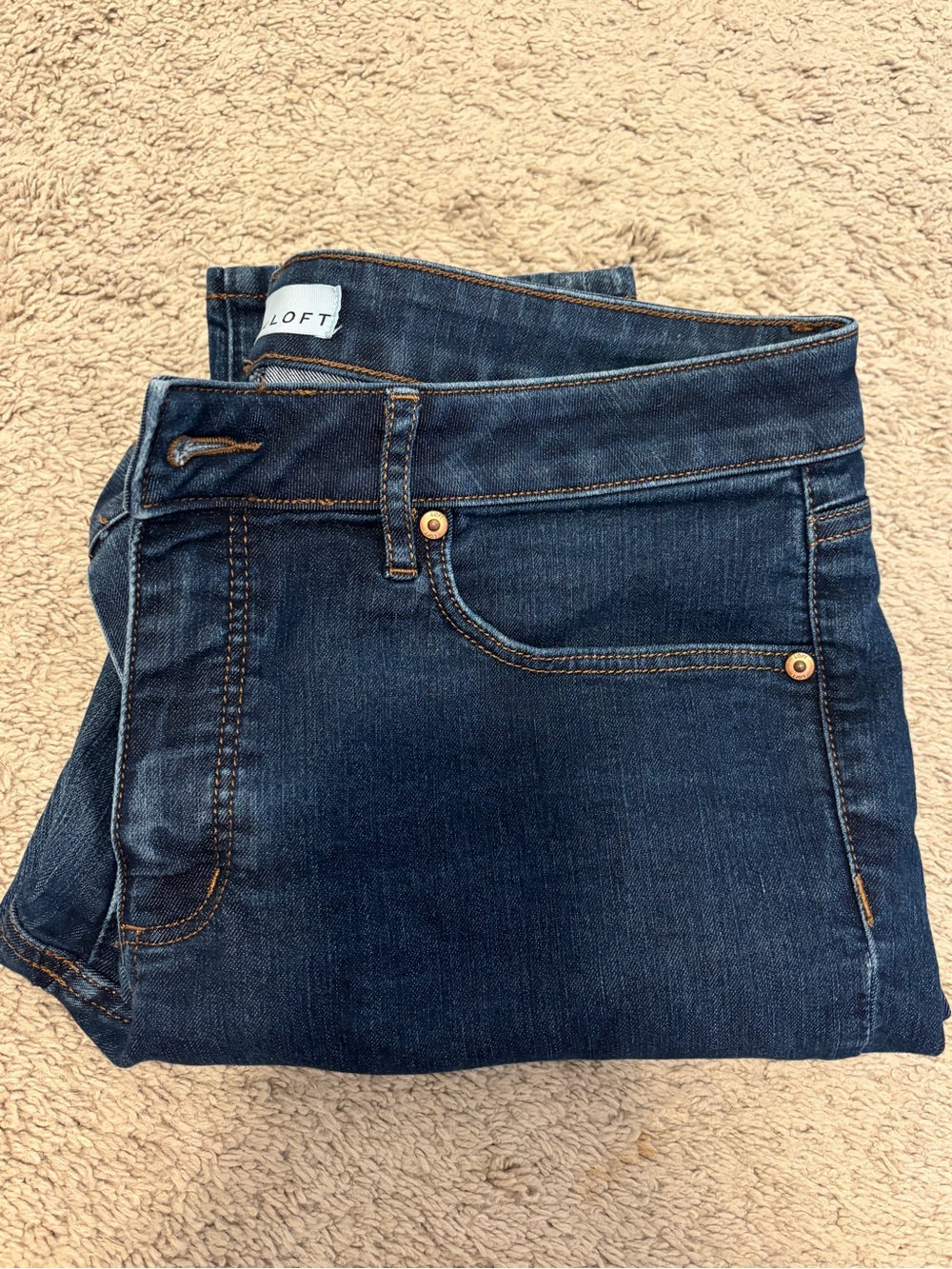 LOFT Women's Dark Wash Skinny Jeans